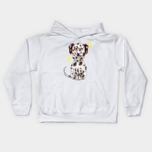 Brown dalmatian Kids Hoodie